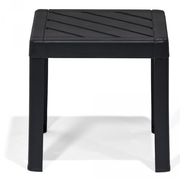 Table Basse De Jardin Carrée Gris Anthracite – Table concernant Bar De Jardin Gifi