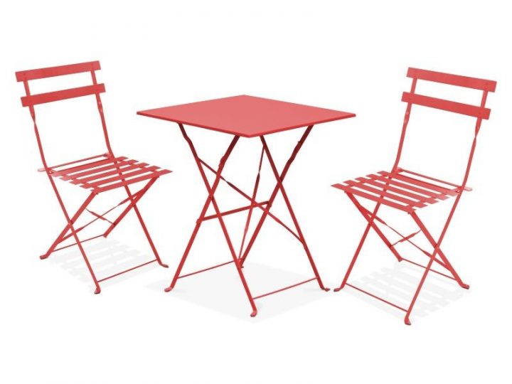 Table Bistrot De Jardin Et 2 Chaises Pliantes – Vente De avec Ensemble Table Et Chaise De Jardin Pas Cher