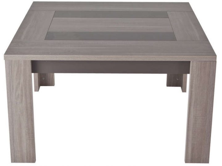 Table Carrée 130 Cm Atlanta Coloris Chêne Clair – Vente De destiné Table Carrée Avec Rallonge