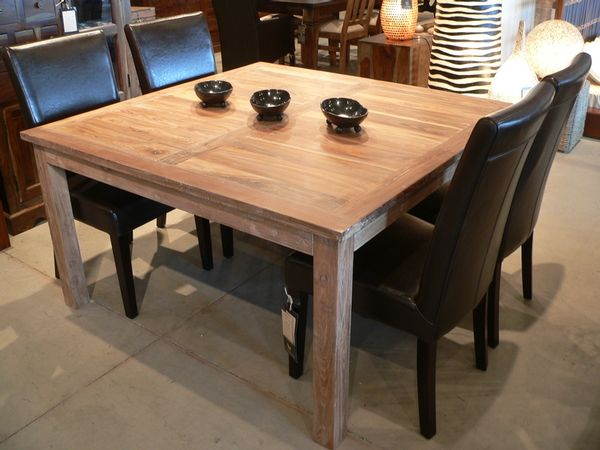 Table Carrée En Teck Recyclé. 8 Places | Table Carrée tout Table De Jardin Carrée 8 Personnes Table Carrée En Teck Recyclé. 8 Places | Table Carrée tout Table De Jardin Carrée 8 Personnes