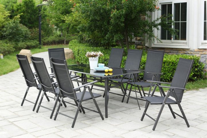 Table De Jardin 10 Personnes + 8 Chaises En Aluminium encequiconcerne Salon De Jardin But