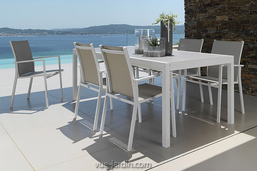 Table De Jardin 200Cm Extensible À 300Cm En Aluminium Et destiné Table