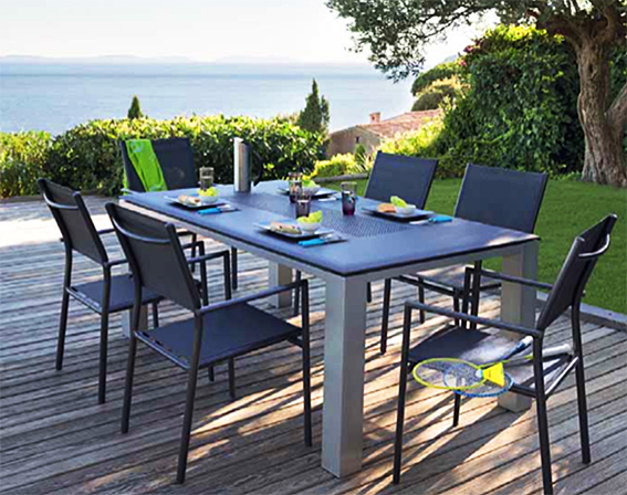 Table De Jardin 4 Personnes Extensible tout Table Hespéride Piazza Centrakor