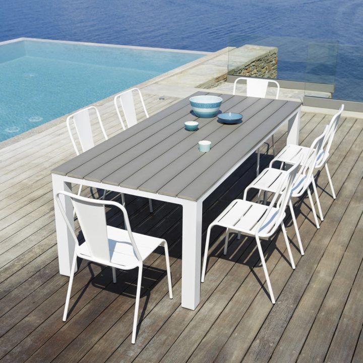 Table De Jardin 8/10 Personnes En Aluminium Et Composite pour Table De Jardin Carrée 8 Personnes Table De Jardin 8/10 Personnes En Aluminium Et Composite pour Table De Jardin Carrée 8 Personnes