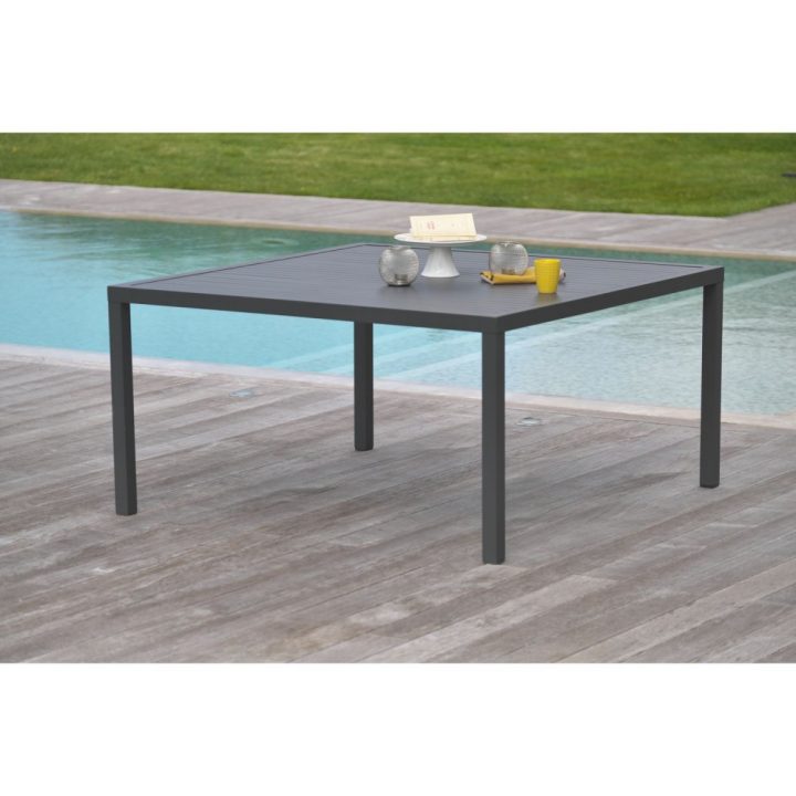 Table De Jardin Carrée 6 Personnes Miami – 145 X 145 Cm dedans Table Jardin 6 Personnes Table De Jardin Carrée 6 Personnes Miami – 145 X 145 Cm dedans Table Jardin 6 Personnes