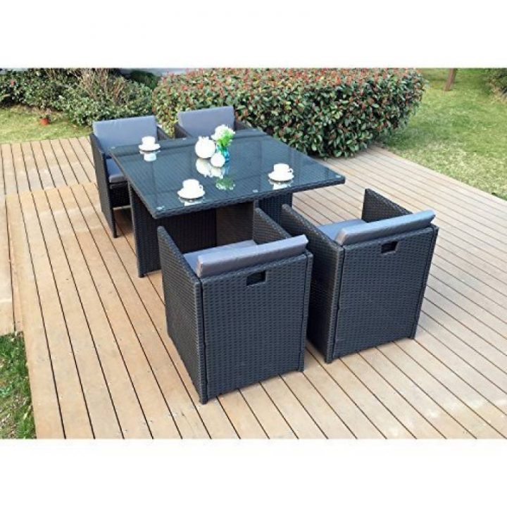 Table De Jardin Chaise Encastrable, Acheter Les Meilleurs pour Table Jardin 4 Personnes