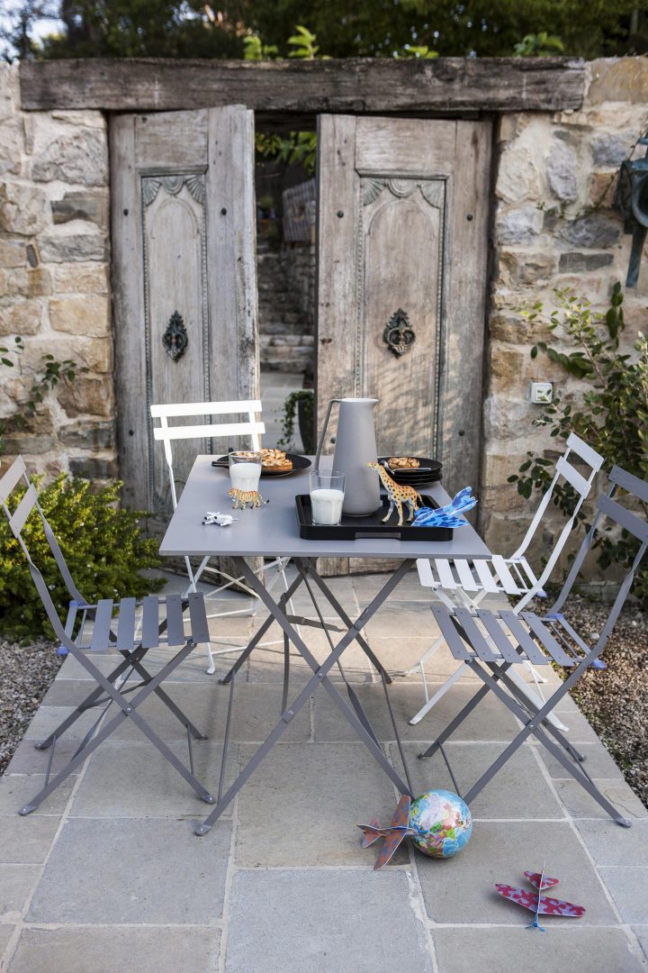 Table De Jardin De Repas Flore Rectangulaire Gris 4 destiné Table Jardin 4 Personnes