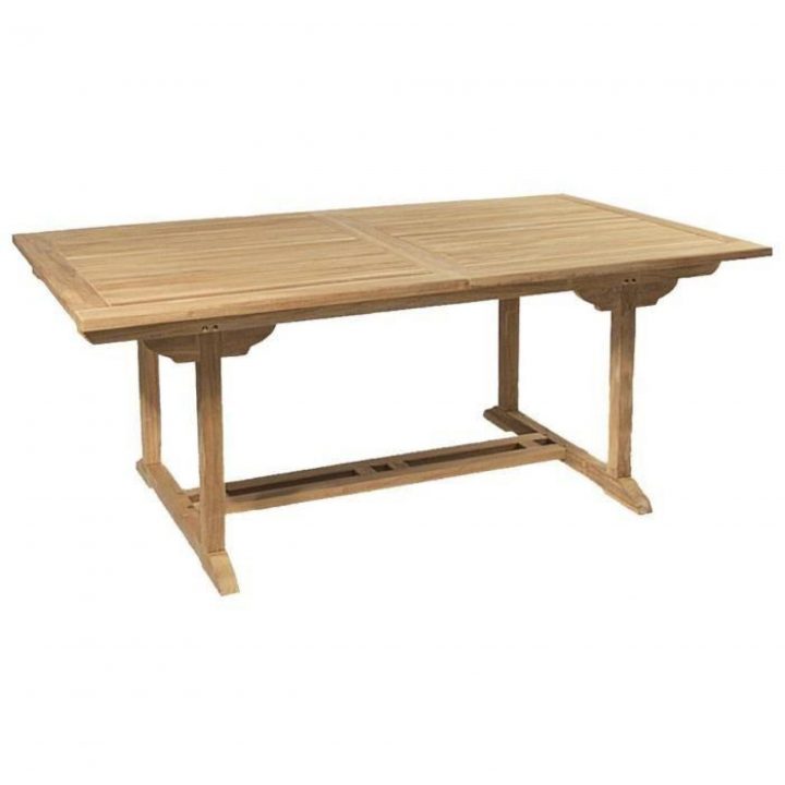 Table De Jardin En Bois Teck Massif Extensible 180 – 240 X concernant Table De Jardin Extensible Pas Cher