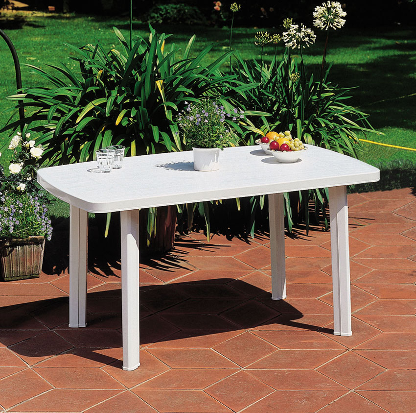 Table De Jardin En Plastique Pas Cher serapportantà Table Hespéride Piazza Centrakor