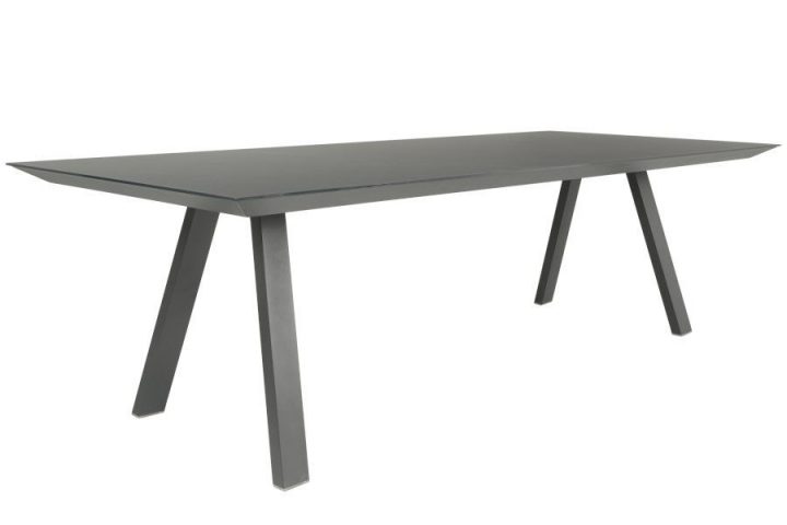 Table De Jardin En Verre, Alu Et Plateau En Biseau, Versace à Table De Jardin Aluminium Et Verre