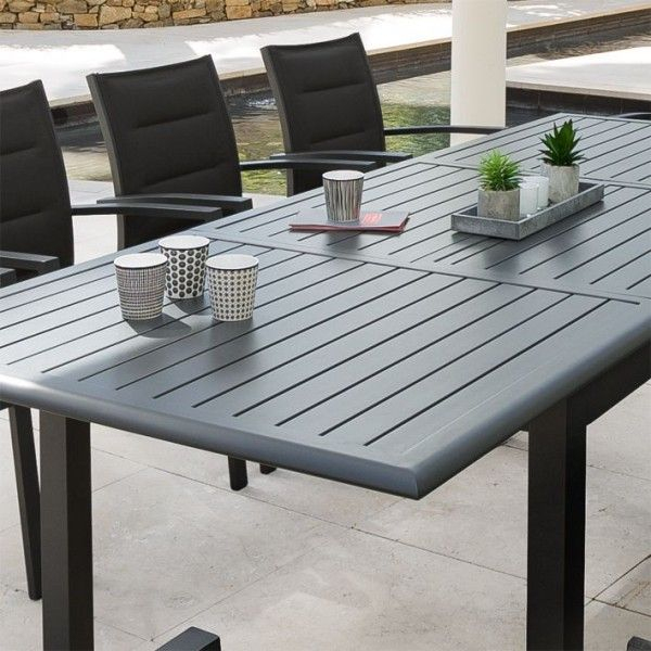 Table De Jardin Extensible Aluminium Azua (240 X 100 Cm tout Table De