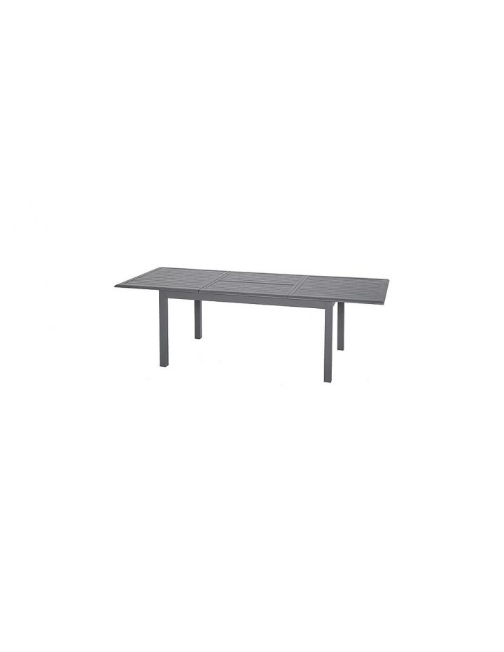 Table De Jardin Extensible Azua Aluminium Traité Époxy dedans Salon Azua Graphite
