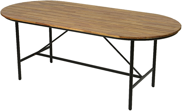 Table De Jardin / Extérieure En Bois + Métal Modèle Edmonton concernant Table Jardin Bois Et Metal