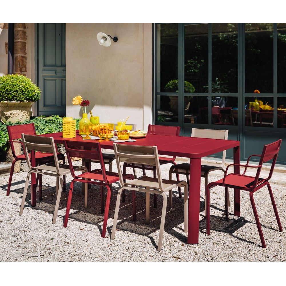 Table De Jardin Fermob Oléron L205 L100 Cm Aluminium dedans Table De