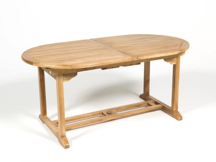 Table De Jardin Ovale Extensible Teck 170/210X90Cm – Vente concernant Table De Jardin Conforama