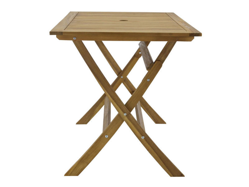 Table De Jardin Rectangulaire 120X70Cm Pliante En Acacia à Table De Jardin Conforama