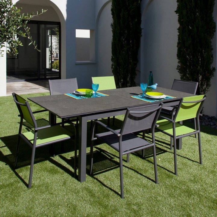 Table De Jardin Soto L180/235 L90 Cm Aluminium Gris – Gamm intérieur Kettler Table De Jardin
