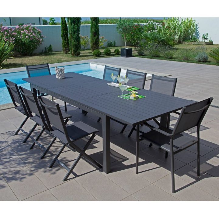 Table De Jardin Trieste Aluminium L200/280 L103 Cm Gris avec Kettler Table De Jardin
