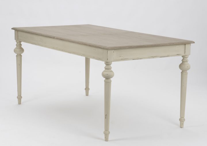 Table De Repas Louis Philippe Extensible Bois Vieilli avec Cibm (Centre Import Bois)