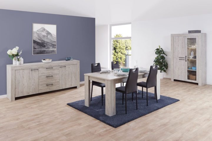 Table De Salle À Manger Contemporaine Chêne Clair Milano à Meuble De Salle À Manger Moderne