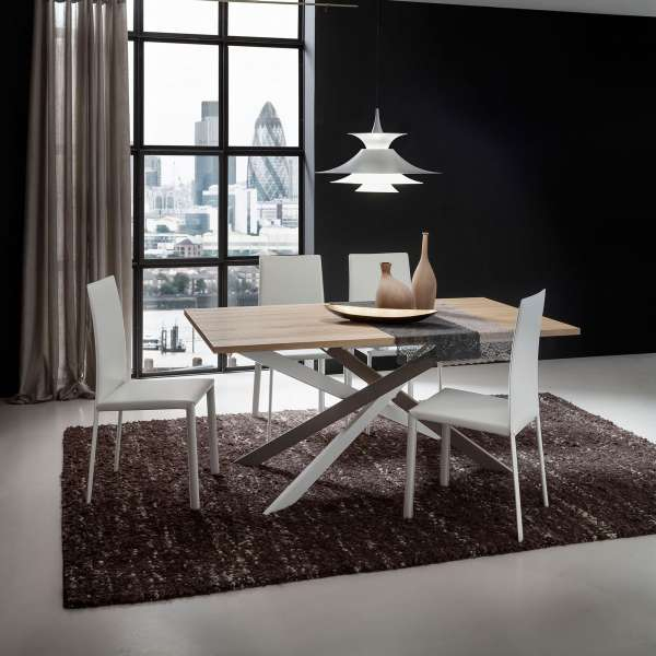 Table De Salle À Manger Design En Stratifié – Renzo | 4 intérieur Table A Manger Design