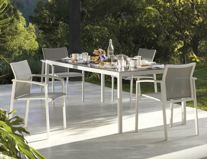 Table Et 6 Chaises De Jardin En Aluminium – Brin D'Ouest pour Table De Jardin Aluminium Jardiland