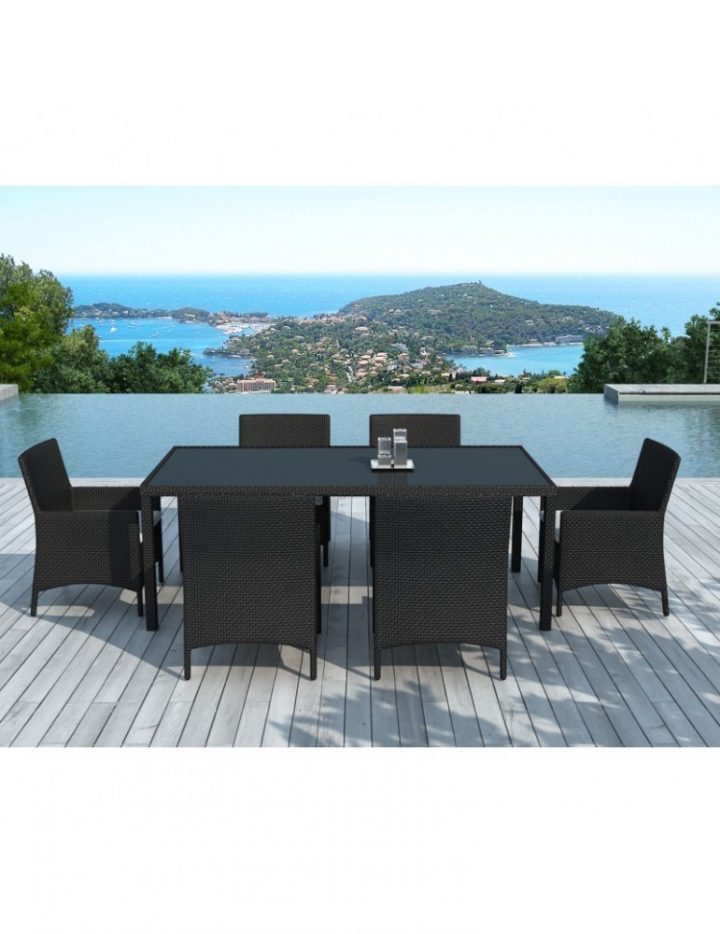 Table Et Chaises De Jardin En Resine Tressee Noir/Blanc 6 tout Table Et Chaise De Jardin En Resine Table Et Chaises De Jardin En Resine Tressee Noir/Blanc 6 tout Table Et Chaise De Jardin En Resine