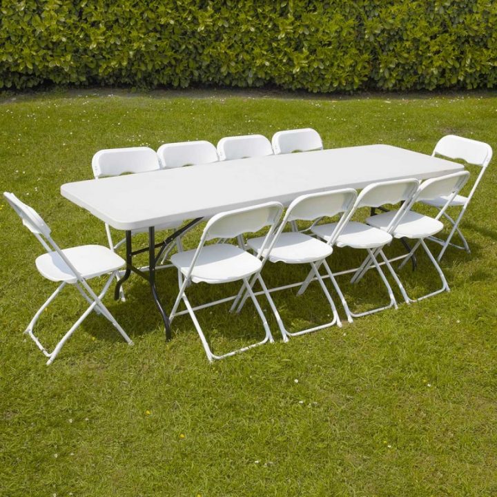 Table Et Chaises Pliantes 10 Personnes Pro encequiconcerne Table Jardin 10 Personnes