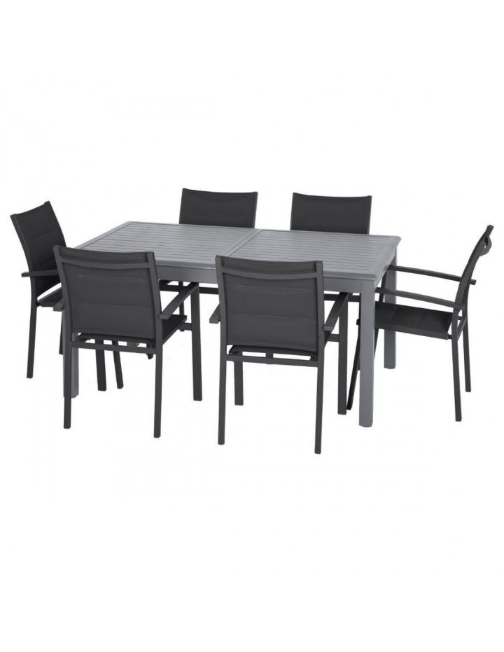 Table Extensible Azua 160/254 Cm – Aluminium – Hesperide avec Salon Azua Graphite