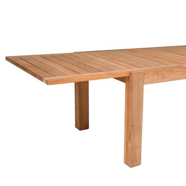 Table Extensible En Teck Massif 230/340X100 Cm Preston avec Table De Jardin Extensible Pas Cher