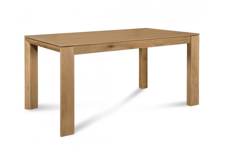 Table Extensible Rectangulaire En Bois Massif – Hellin serapportantà Table De Salle A Manger En Chene Avec Rallonge