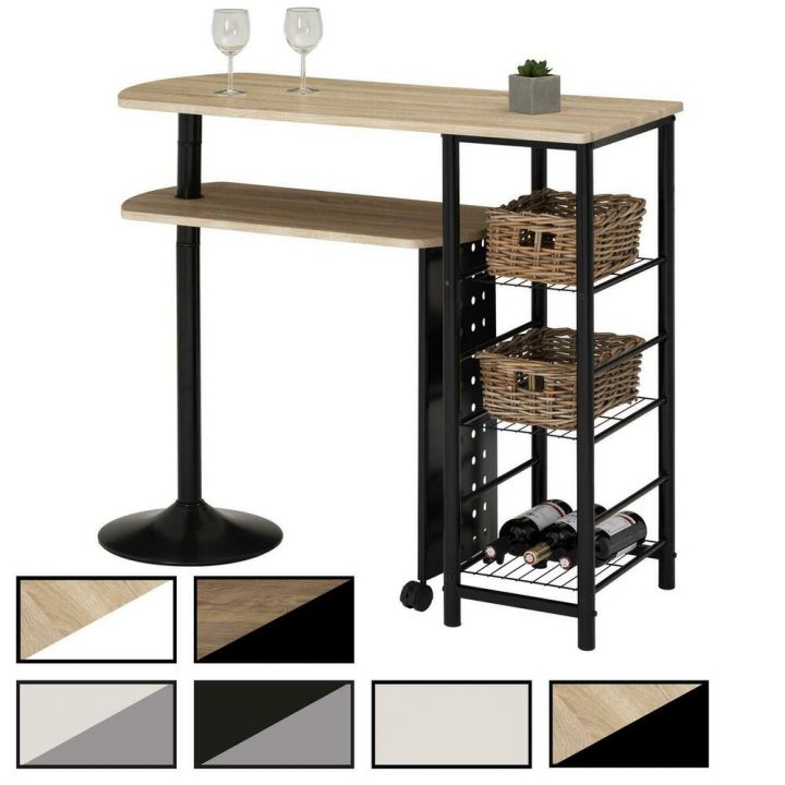Table Haute De Bar Mange-Debout Avec Comptoir Tablette tout Mobil Meubles