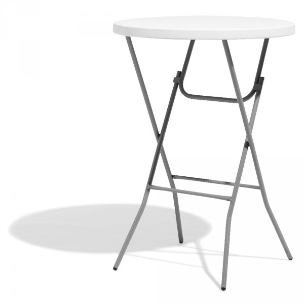 Table Haute Ronde Pliante Fiesta Blanche – Table / Chaise destiné Table De Jardin Pas Cher Gifi