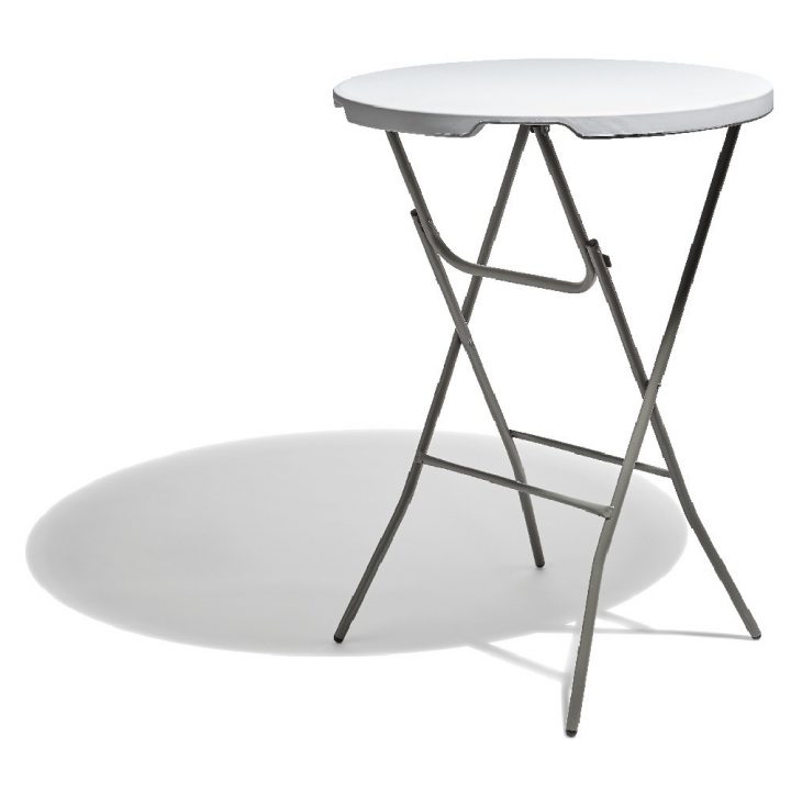 Table Haute Ronde Pliante Fiesta Blanche – Table De Jardin encequiconcerne Table De Jardin Gifi