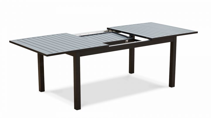 Table Jardin Extensible Rallonge 174/238 Cm Aluminium concernant Salon De Jardin Aluminium 8 Places