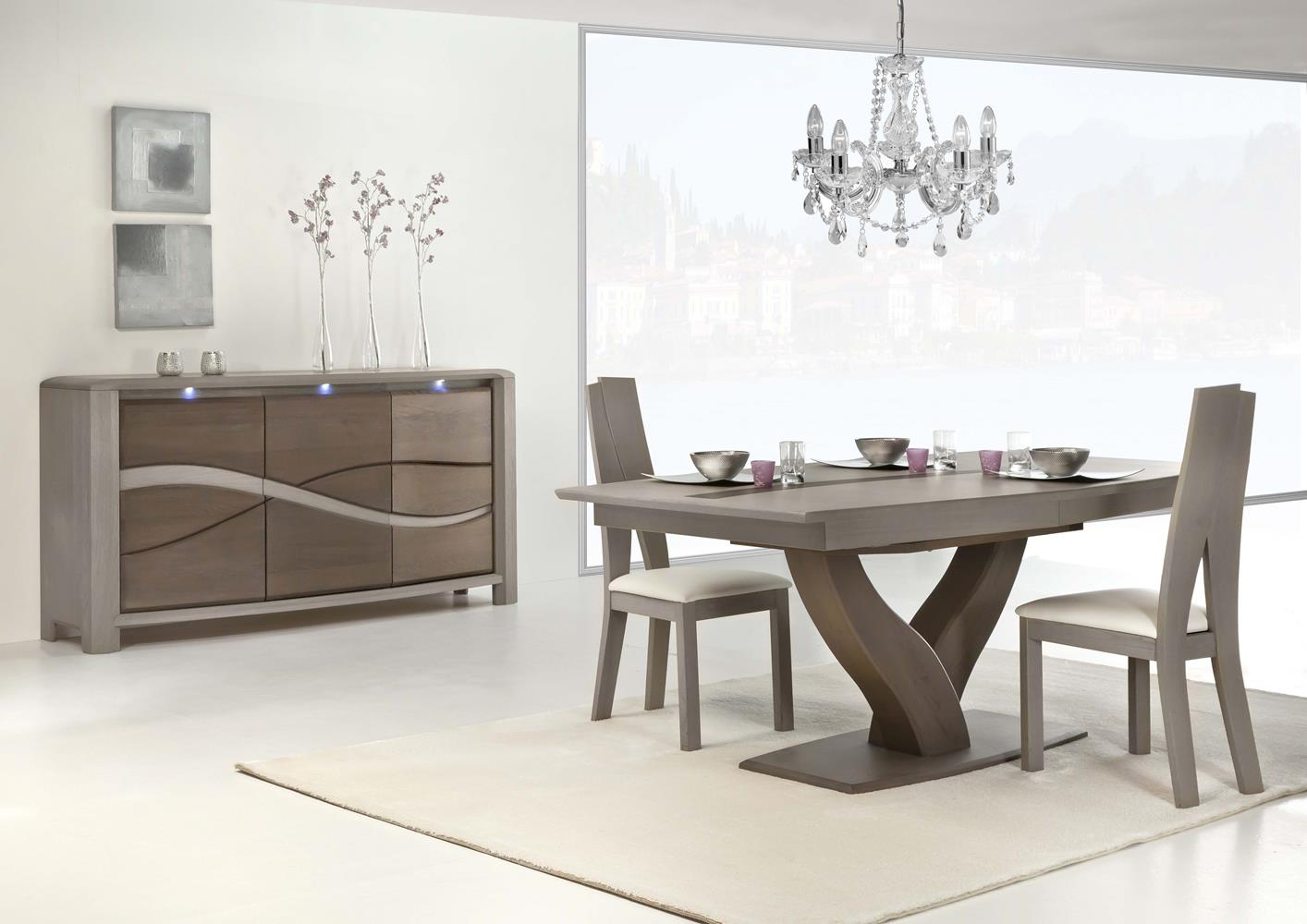 Table Moderne Pied Central Y En Chêne Massif pour Salle A Manger En Chene Massif Moderne