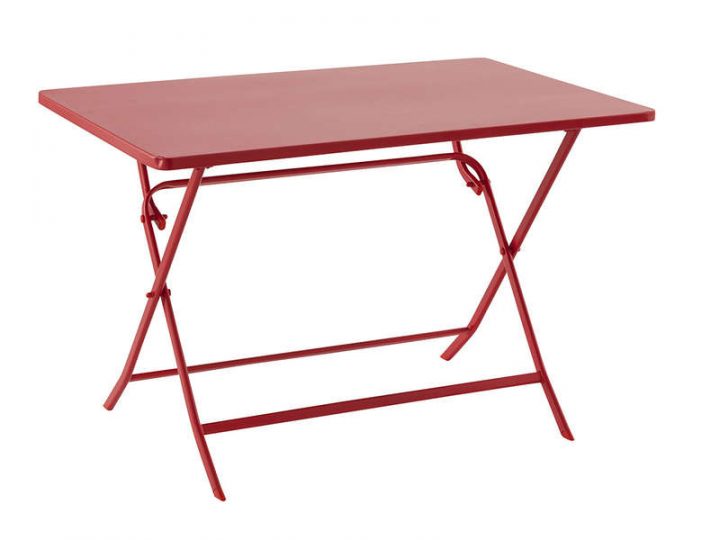 Table Pliante 4 Personnes Greensboro Coloris Groseille tout Table De Jardin Conforama
