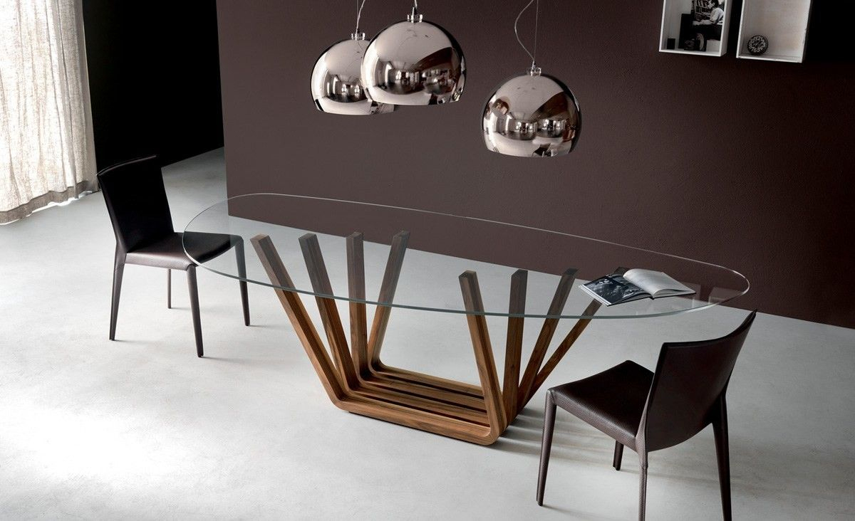 Table Rectangulaire En Bois Et Verre Domino By Cattelan tout Table Salle À Manger Design Italien