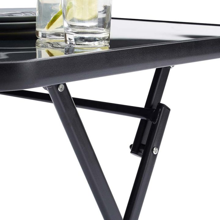 Table Terasse 4 Personnes Avec Chaises Pliantes Ac – Salle destiné Table Jardin 4 Personnes