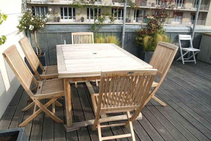 Table Terrasse En Bois – Veranda-Styledevie.fr tout Table De Jardin Fait Maison