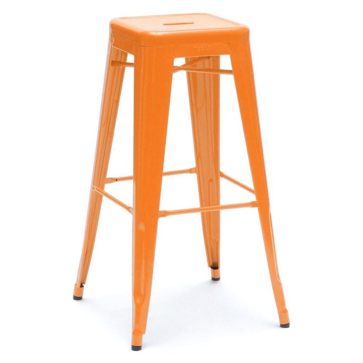 Tabouret Haut Acier Laqué Potiron H.80 De Tolix destiné Potiron Meubles Tabouret Haut Acier Laqué Potiron H.80 De Tolix destiné Potiron Meubles