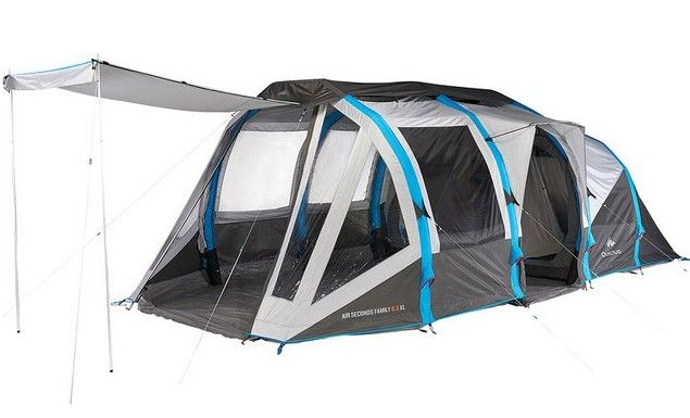 Tente Air Seconds Family 6.3 Xl – 2 Chambres De 2 + 1 Ch pour Tente 6 Places 3 Chambres