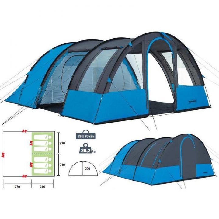 Tente Dome Familiale Trigano Ontario 6P pour Tente 6 Places 3 Chambres