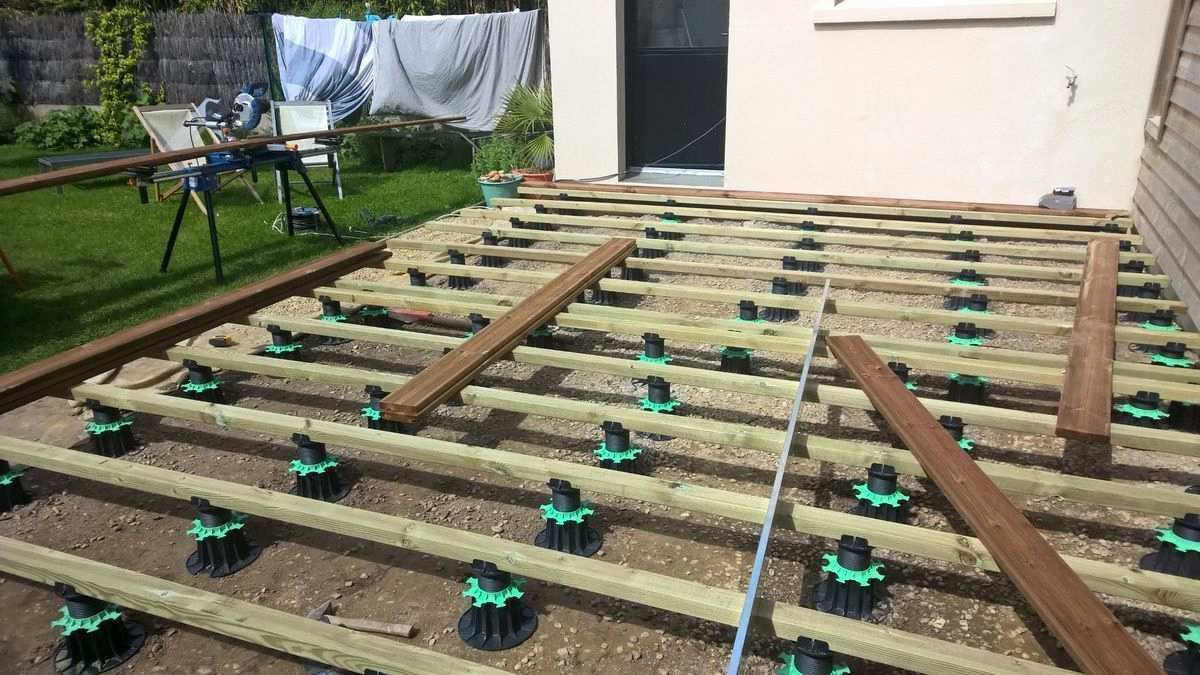  Terrasse  Bois  Sur Plot  Sol Meuble Mailleraye fr Jardin 