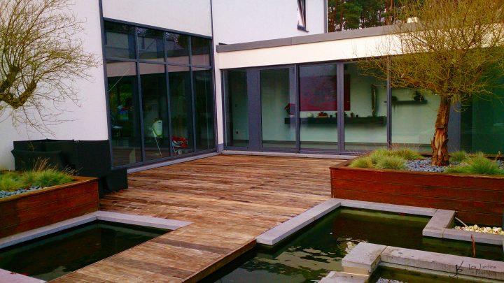 Terrasse Patio Contemporaine Dans Un De Mes Jardins À Mons serapportantà Aménagement Petit Jardin Avec Terrasse
