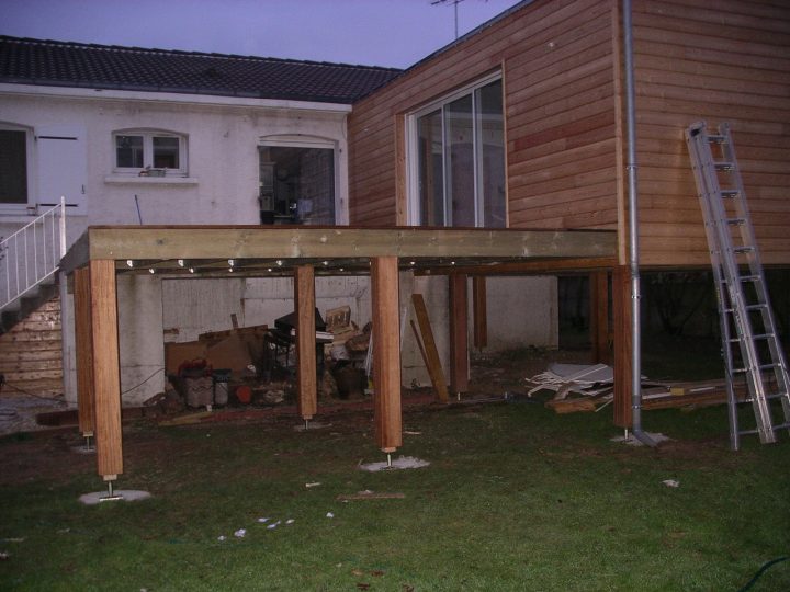 Terrasse Sur Pilotis Prix Au M2 – Nos Conseils intérieur Ossature Terrasse Bois Surélevée