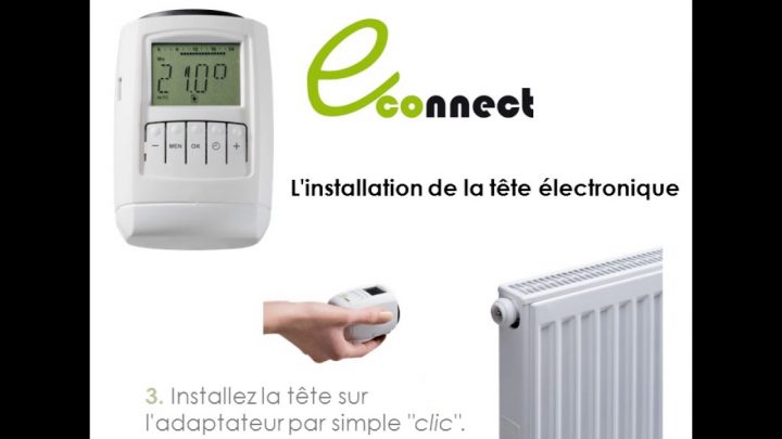 Tête Thermostatique Électronique Programmable E-Connect dedans Robinet Thermostatique Programmable