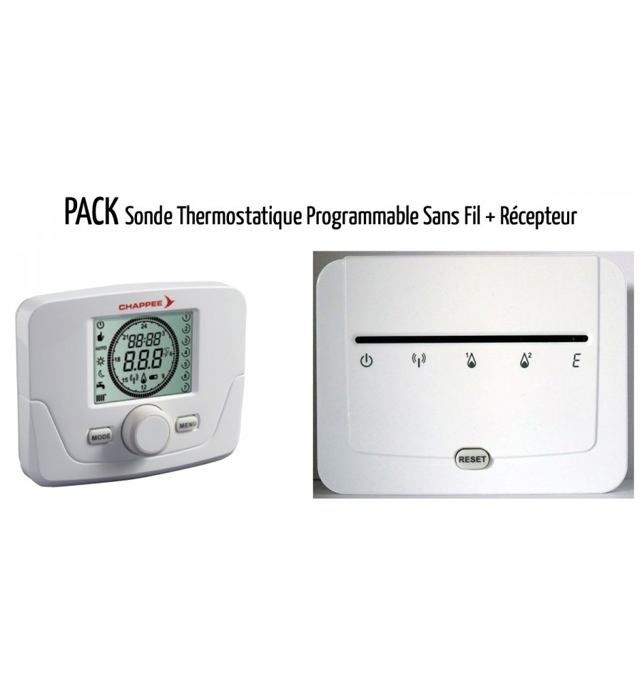 Thermostat Programmable Sans Fil + Sonde D'ambiance De encequiconcerne Robinet Thermostatique Programmable