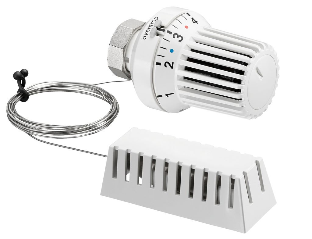 Thermostat „Uni Xh“ 7-28 °C, 0 * 1-5, Fernfühler 2 M, Weiß intérieur Robinet Thermostatique Oventrop