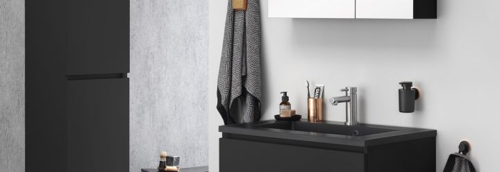 Tiger – Meuble De Salle De Bains Loft Noir Mat destiné Meuble Salle De Bain Noir Mat